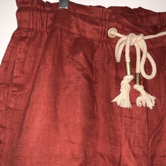 Marc New York Linen Rust Drawstring Jogger Pants XL - Picture 4 of 11